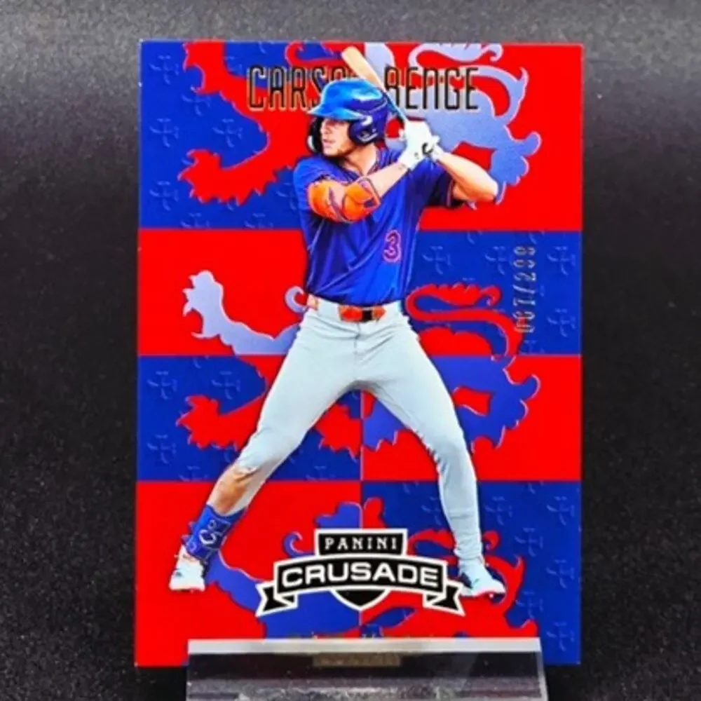 Carson Benge Red 067/299 Prizm Rated Prospect RC New York Mets Top Prospect - Picture 2 of 8
